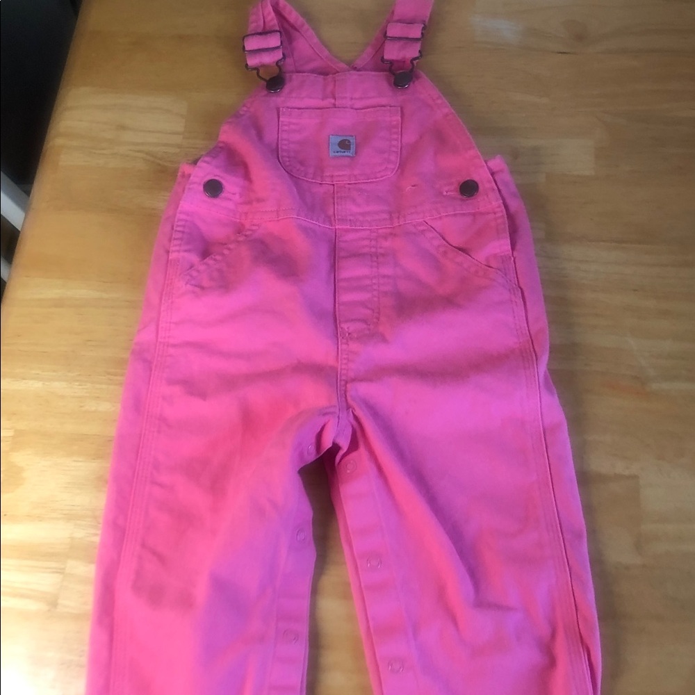 Carhartt Kids spring Bright Pink Overalls